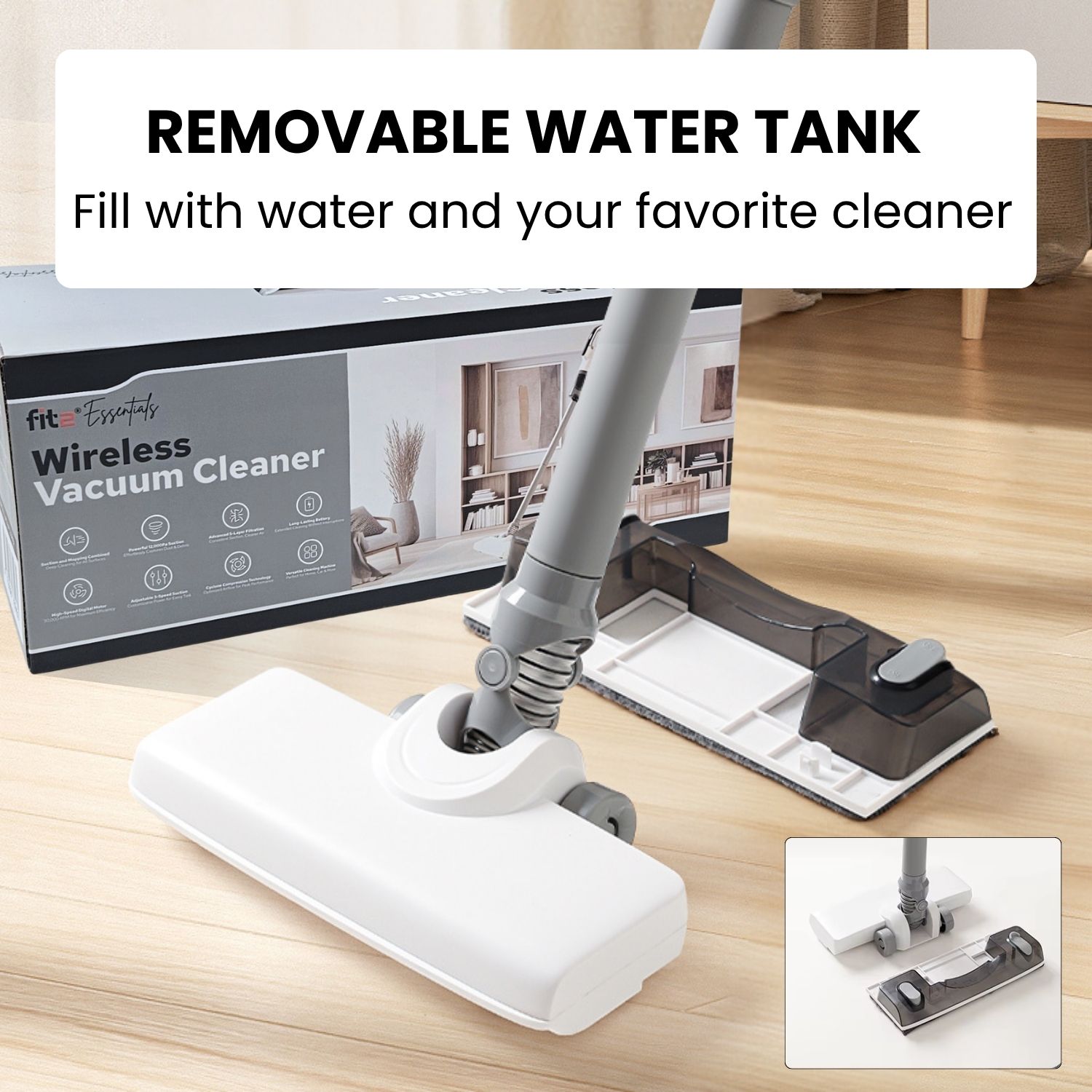 Cleaning narrow spaces and corners – slim nozzle attachment